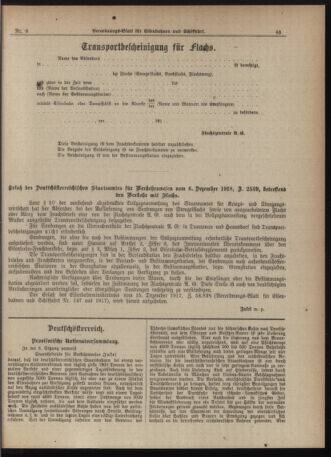 Verordnungs-Blatt für Eisenbahnen und Schiffahrt: Veröffentlichungen in Tarif- und Transport-Angelegenheiten 19181210 Seite: 13