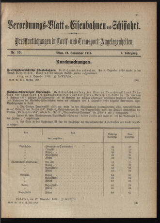 Verordnungs-Blatt für Eisenbahnen und Schiffahrt: Veröffentlichungen in Tarif- und Transport-Angelegenheiten 19181212 Seite: 3