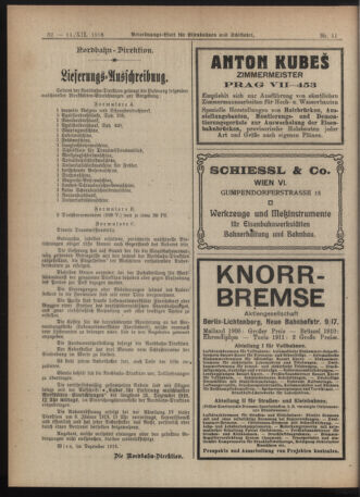 Verordnungs-Blatt für Eisenbahnen und Schiffahrt: Veröffentlichungen in Tarif- und Transport-Angelegenheiten 19181214 Seite: 4