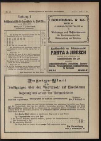 Verordnungs-Blatt für Eisenbahnen und Schiffahrt: Veröffentlichungen in Tarif- und Transport-Angelegenheiten 19181219 Seite: 5