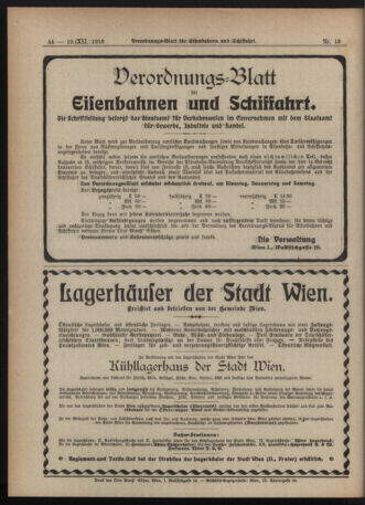 Verordnungs-Blatt für Eisenbahnen und Schiffahrt: Veröffentlichungen in Tarif- und Transport-Angelegenheiten 19181219 Seite: 6