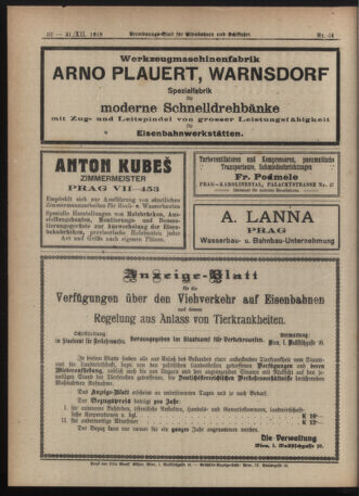 Verordnungs-Blatt für Eisenbahnen und Schiffahrt: Veröffentlichungen in Tarif- und Transport-Angelegenheiten 19181221 Seite: 10