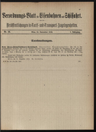 Verordnungs-Blatt für Eisenbahnen und Schiffahrt: Veröffentlichungen in Tarif- und Transport-Angelegenheiten 19181221 Seite: 3