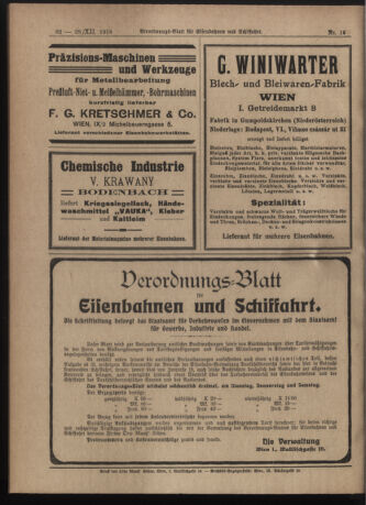 Verordnungs-Blatt für Eisenbahnen und Schiffahrt: Veröffentlichungen in Tarif- und Transport-Angelegenheiten 19181228 Seite: 10