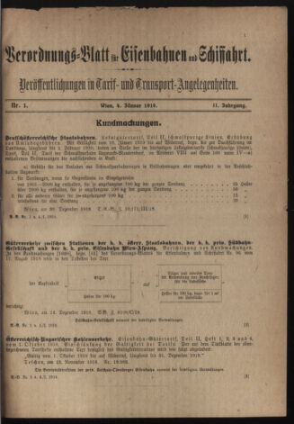 Verordnungs-Blatt für Eisenbahnen und Schiffahrt: Veröffentlichungen in Tarif- und Transport-Angelegenheiten 19190104 Seite: 3