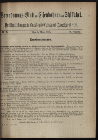 Verordnungs-Blatt für Eisenbahnen und Schiffahrt: Veröffentlichungen in Tarif- und Transport-Angelegenheiten 19190109 Seite: 3