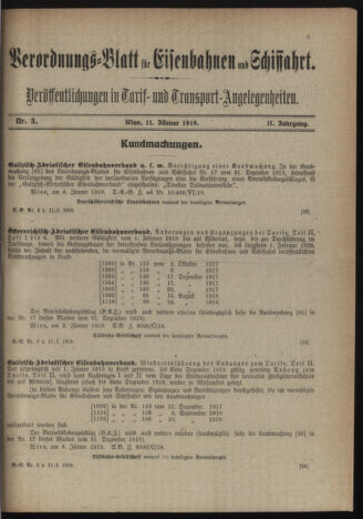 Verordnungs-Blatt für Eisenbahnen und Schiffahrt: Veröffentlichungen in Tarif- und Transport-Angelegenheiten 19190111 Seite: 5