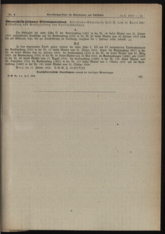 Verordnungs-Blatt für Eisenbahnen und Schiffahrt: Veröffentlichungen in Tarif- und Transport-Angelegenheiten 19190114 Seite: 5