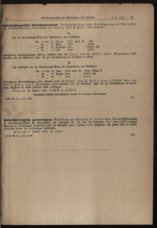 Verordnungs-Blatt für Eisenbahnen und Schiffahrt: Veröffentlichungen in Tarif- und Transport-Angelegenheiten 19190116 Seite: 5