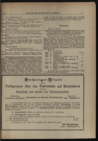 Verordnungs-Blatt für Eisenbahnen und Schiffahrt: Veröffentlichungen in Tarif- und Transport-Angelegenheiten 19190116 Seite: 7