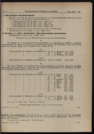 Verordnungs-Blatt für Eisenbahnen und Schiffahrt: Veröffentlichungen in Tarif- und Transport-Angelegenheiten 19190118 Seite: 11