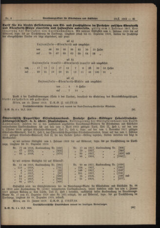 Verordnungs-Blatt für Eisenbahnen und Schiffahrt: Veröffentlichungen in Tarif- und Transport-Angelegenheiten 19190118 Seite: 13