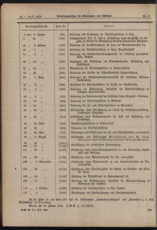 Verordnungs-Blatt für Eisenbahnen und Schiffahrt: Veröffentlichungen in Tarif- und Transport-Angelegenheiten 19190118 Seite: 6