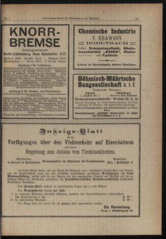 Verordnungs-Blatt für Eisenbahnen und Schiffahrt: Veröffentlichungen in Tarif- und Transport-Angelegenheiten 19190121 Seite: 7