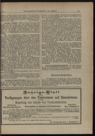 Verordnungs-Blatt für Eisenbahnen und Schiffahrt: Veröffentlichungen in Tarif- und Transport-Angelegenheiten 19190123 Seite: 7