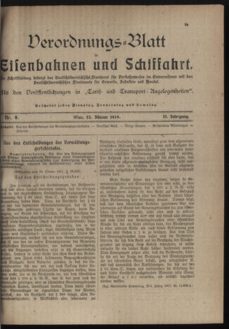 Verordnungs-Blatt für Eisenbahnen und Schiffahrt: Veröffentlichungen in Tarif- und Transport-Angelegenheiten 19190125 Seite: 1