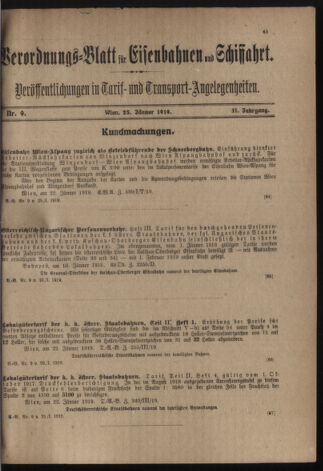 Verordnungs-Blatt für Eisenbahnen und Schiffahrt: Veröffentlichungen in Tarif- und Transport-Angelegenheiten 19190125 Seite: 3