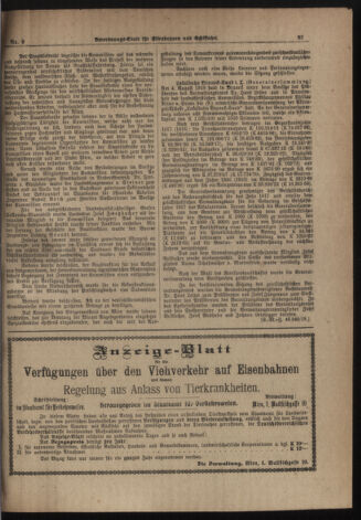 Verordnungs-Blatt für Eisenbahnen und Schiffahrt: Veröffentlichungen in Tarif- und Transport-Angelegenheiten 19190125 Seite: 7