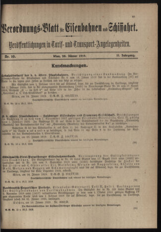 Verordnungs-Blatt für Eisenbahnen und Schiffahrt: Veröffentlichungen in Tarif- und Transport-Angelegenheiten 19190128 Seite: 3