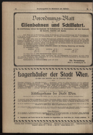 Verordnungs-Blatt für Eisenbahnen und Schiffahrt: Veröffentlichungen in Tarif- und Transport-Angelegenheiten 19190130 Seite: 6