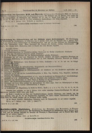 Verordnungs-Blatt für Eisenbahnen und Schiffahrt: Veröffentlichungen in Tarif- und Transport-Angelegenheiten 19190208 Seite: 11