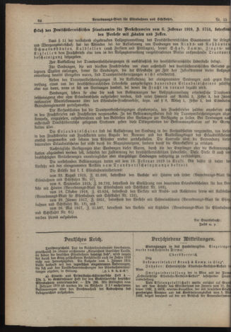 Verordnungs-Blatt für Eisenbahnen und Schiffahrt: Veröffentlichungen in Tarif- und Transport-Angelegenheiten 19190208 Seite: 14