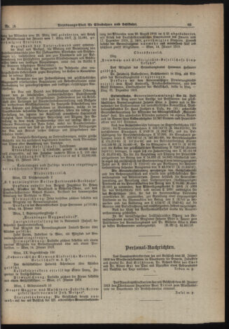 Verordnungs-Blatt für Eisenbahnen und Schiffahrt: Veröffentlichungen in Tarif- und Transport-Angelegenheiten 19190208 Seite: 15