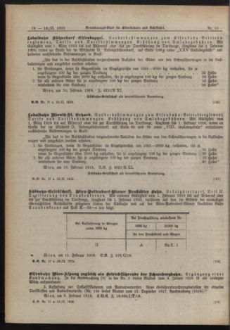 Verordnungs-Blatt für Eisenbahnen und Schiffahrt: Veröffentlichungen in Tarif- und Transport-Angelegenheiten 19190213 Seite: 4