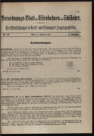 Verordnungs-Blatt für Eisenbahnen und Schiffahrt: Veröffentlichungen in Tarif- und Transport-Angelegenheiten 19190215 Seite: 3