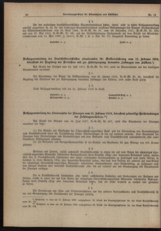 Verordnungs-Blatt für Eisenbahnen und Schiffahrt: Veröffentlichungen in Tarif- und Transport-Angelegenheiten 19190218 Seite: 2