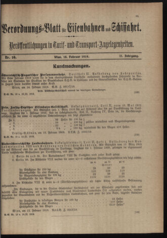 Verordnungs-Blatt für Eisenbahnen und Schiffahrt: Veröffentlichungen in Tarif- und Transport-Angelegenheiten 19190218 Seite: 3