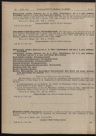 Verordnungs-Blatt für Eisenbahnen und Schiffahrt: Veröffentlichungen in Tarif- und Transport-Angelegenheiten 19190218 Seite: 4