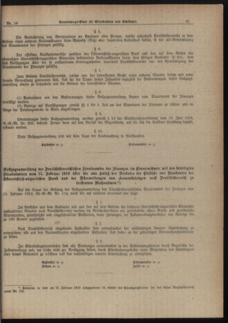 Verordnungs-Blatt für Eisenbahnen und Schiffahrt: Veröffentlichungen in Tarif- und Transport-Angelegenheiten 19190218 Seite: 7