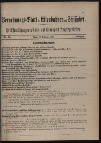 Verordnungs-Blatt für Eisenbahnen und Schiffahrt: Veröffentlichungen in Tarif- und Transport-Angelegenheiten 19190220 Seite: 3