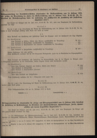 Verordnungs-Blatt für Eisenbahnen und Schiffahrt: Veröffentlichungen in Tarif- und Transport-Angelegenheiten 19190222 Seite: 11