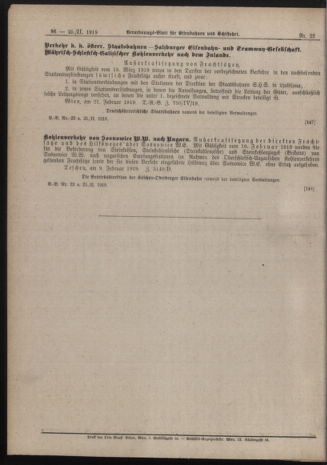 Verordnungs-Blatt für Eisenbahnen und Schiffahrt: Veröffentlichungen in Tarif- und Transport-Angelegenheiten 19190225 Seite: 4