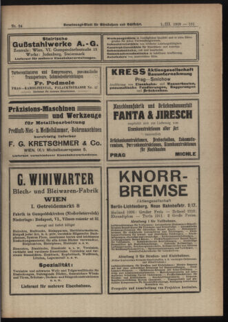 Verordnungs-Blatt für Eisenbahnen und Schiffahrt: Veröffentlichungen in Tarif- und Transport-Angelegenheiten 19190301 Seite: 5