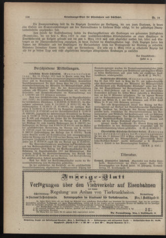 Verordnungs-Blatt für Eisenbahnen und Schiffahrt: Veröffentlichungen in Tarif- und Transport-Angelegenheiten 19190301 Seite: 8