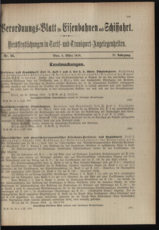 Verordnungs-Blatt für Eisenbahnen und Schiffahrt: Veröffentlichungen in Tarif- und Transport-Angelegenheiten 19190304 Seite: 3