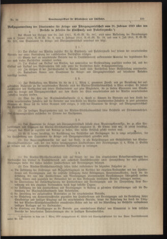 Verordnungs-Blatt für Eisenbahnen und Schiffahrt: Veröffentlichungen in Tarif- und Transport-Angelegenheiten 19190304 Seite: 9