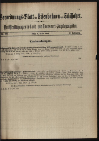 Verordnungs-Blatt für Eisenbahnen und Schiffahrt: Veröffentlichungen in Tarif- und Transport-Angelegenheiten 19190308 Seite: 3