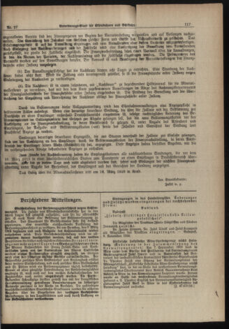 Verordnungs-Blatt für Eisenbahnen und Schiffahrt: Veröffentlichungen in Tarif- und Transport-Angelegenheiten 19190308 Seite: 5