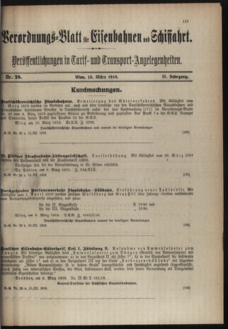 Verordnungs-Blatt für Eisenbahnen und Schiffahrt: Veröffentlichungen in Tarif- und Transport-Angelegenheiten 19190313 Seite: 3