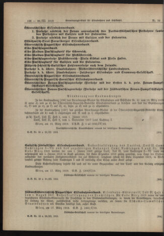 Verordnungs-Blatt für Eisenbahnen und Schiffahrt: Veröffentlichungen in Tarif- und Transport-Angelegenheiten 19190320 Seite: 2