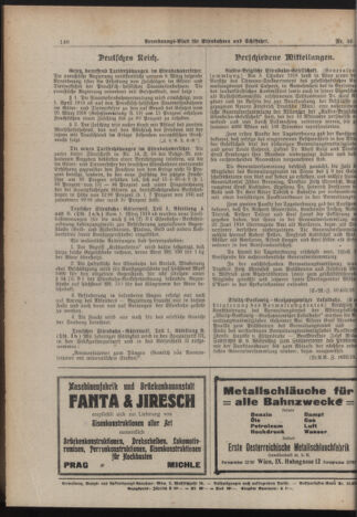 Verordnungs-Blatt für Eisenbahnen und Schiffahrt: Veröffentlichungen in Tarif- und Transport-Angelegenheiten 19190329 Seite: 16