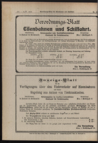 Verordnungs-Blatt für Eisenbahnen und Schiffahrt: Veröffentlichungen in Tarif- und Transport-Angelegenheiten 19190408 Seite: 6