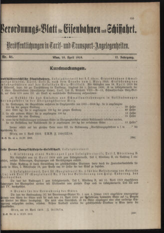 Verordnungs-Blatt für Eisenbahnen und Schiffahrt: Veröffentlichungen in Tarif- und Transport-Angelegenheiten 19190410 Seite: 3