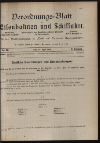 Verordnungs-Blatt für Eisenbahnen und Schiffahrt: Veröffentlichungen in Tarif- und Transport-Angelegenheiten