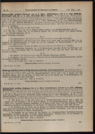 Verordnungs-Blatt für Eisenbahnen und Schiffahrt: Veröffentlichungen in Tarif- und Transport-Angelegenheiten 19190501 Seite: 5