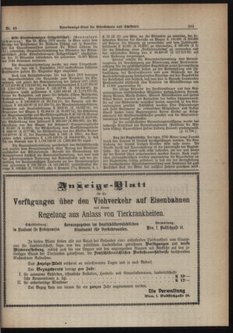 Verordnungs-Blatt für Eisenbahnen und Schiffahrt: Veröffentlichungen in Tarif- und Transport-Angelegenheiten 19190501 Seite: 7